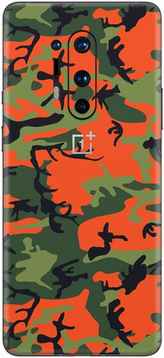 Orgic India OnePlus 8 Pro Mobile Skin(Camo Green & RED)