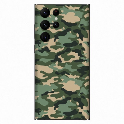 Orgic India Samsung S22 Ultra Mobile Skin(Camo Green)