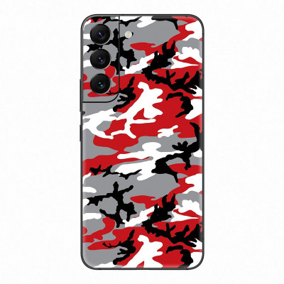 Orgic India Samsung S22 Mobile Skin(Camo Red)