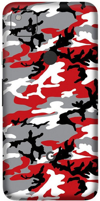 Orgic India Pixel 4A Mobile Skin(Camo Red)