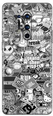 Orgic India OnePlus 8 Pro Mobile Skin(Monochrome Sticker Bomb)