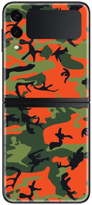 Orgic India Samsung Z Flip3 Mobile Skin(Camo Green & RED)