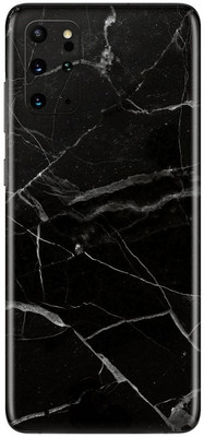 Orgic India Samsung S20 Plus Mobile Skin(Black Marble)