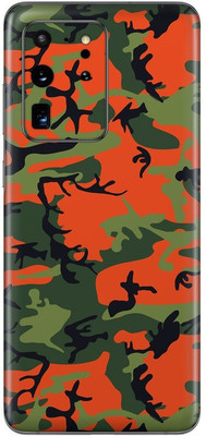 Orgic India Samsung S20 Ultra Mobile Skin(Camo Green & RED)