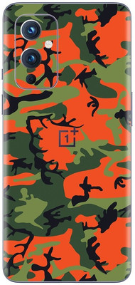 Orgic India OnePlus 9 Mobile Skin(Camo Green & RED)