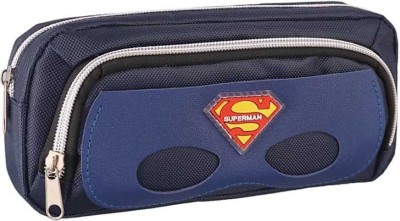 Kaushiki Enterprises Superheros Avengers Superman Art Artificial Leather Pencil Box(Set of 1, Light Blue)