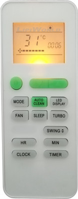 LipiWorld 175 AC Remote Control with Display Light Backlight Compatible for  VIDEOCON AC Remote Controller(Grey/White)