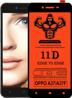 Laxdom Edge To Edge Tempered Glass for Oppo A37f(Pack of 1)