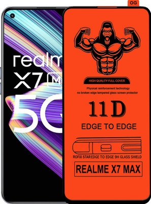 Laxdom Edge To Edge Tempered Glass for REALME X7 MAX(Pack of 1)