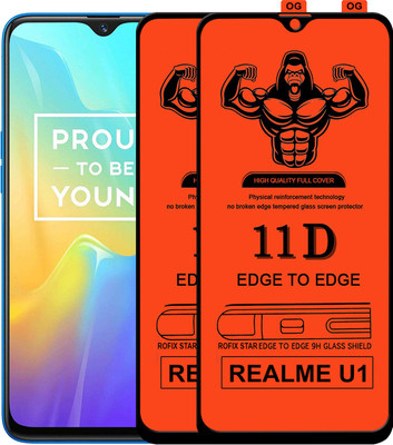 HQ Protection Edge To Edge Tempered Glass for Realme U1(Pack of 2)