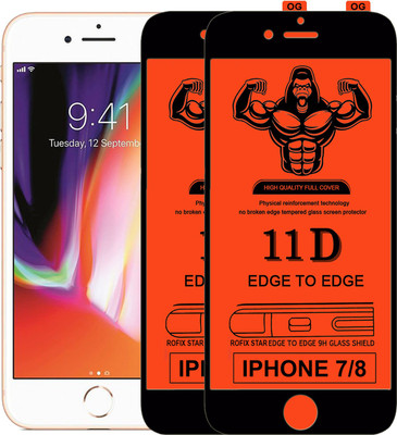 Laxdom Edge To Edge Tempered Glass for Apple iPhone 7(Pack of 2)