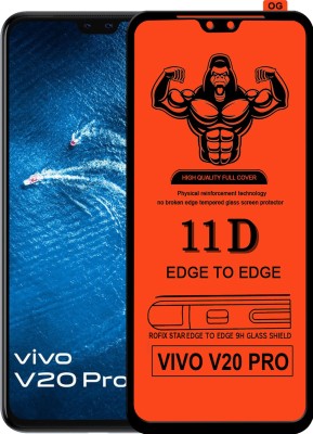 Laxdom Edge To Edge Tempered Glass for VIVO V20 PRO(Pack of 1)