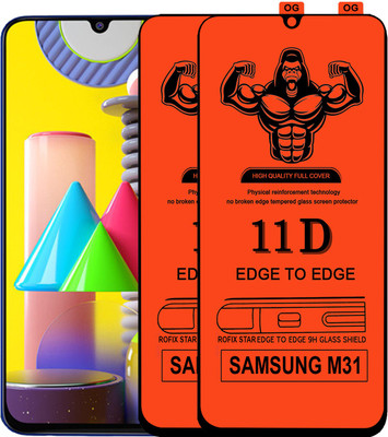 Laxdom Edge To Edge Tempered Glass for SAMSUNG GALAXY M31(Pack of 2)