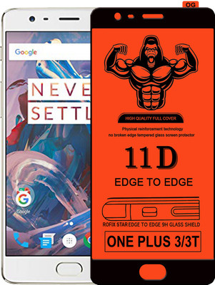 Laxdom Edge To Edge Tempered Glass for OnePlus 3T(Pack of 1)