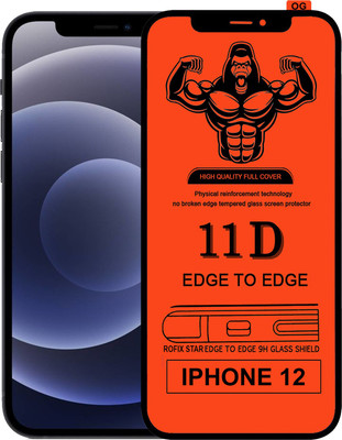 Laxdom Edge To Edge Tempered Glass for APPLE IPHONE 12(Pack of 1)