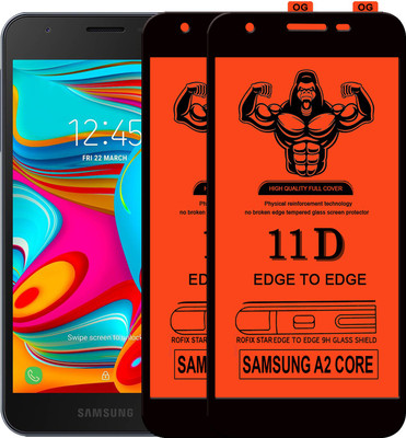 Laxdom Edge To Edge Tempered Glass for SAMSUNG GALAXY A2 CORE(Pack of 2)