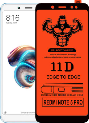 Laxdom Edge To Edge Tempered Glass for Mi Redmi Note 5 Pro(Pack of 1)