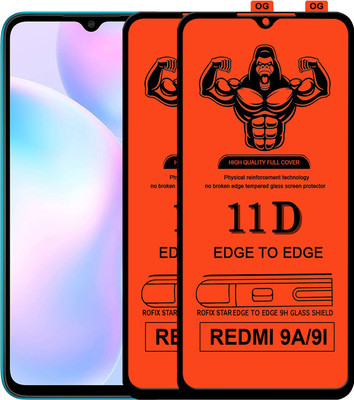 Laxdom Edge To Edge Tempered Glass for REDMI 9I(Pack of 2)