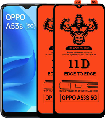 HQ Protection Edge To Edge Tempered Glass for OPPO A53S 5G(Pack of 2)