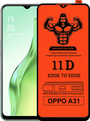 Laxdom Edge To Edge Tempered Glass for OPPO A31(Pack of 1)