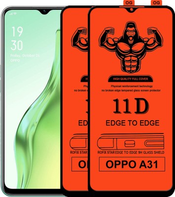 Laxdom Edge To Edge Tempered Glass for OPPO A31(Pack of 2)