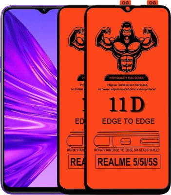 Laxdom Edge To Edge Tempered Glass for REALME 5I(Pack of 2)