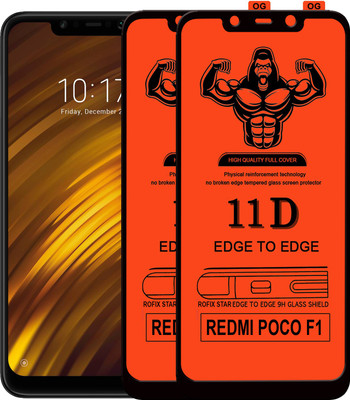 Laxdom Edge To Edge Tempered Glass for POCO F1(Pack of 2)