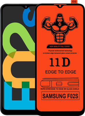Laxdom Edge To Edge Tempered Glass for SAMSUNG GALAXY F02S(Pack of 1)