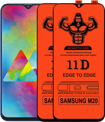 HQ Protection Edge To Edge Tempered Glass for Samsung Galaxy M20(Pack of 2)