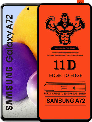 Laxdom Edge To Edge Tempered Glass for SAMSUNG GALAXY A72(Pack of 1)