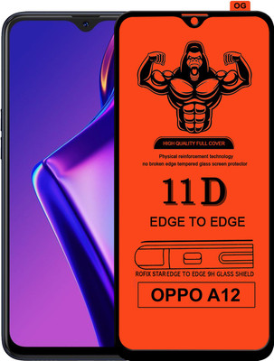 HQ Protection Edge To Edge Tempered Glass for OPPO A12(Pack of 1)
