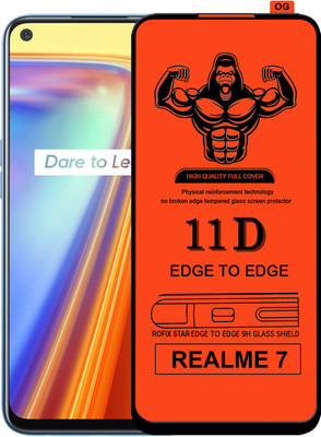 Laxdom Edge To Edge Tempered Glass for REALME 7(Pack of 1)
