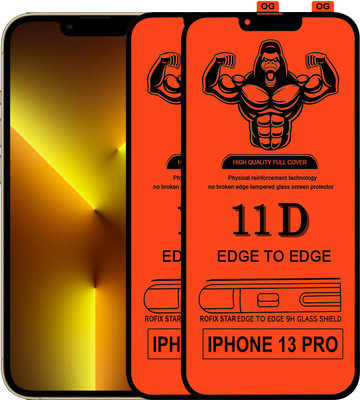 HQ Protection Edge To Edge Tempered Glass for APPLE IPHONE 13 PRO(Pack of 2)