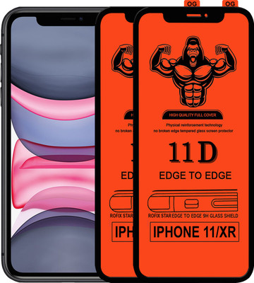 Laxdom Edge To Edge Tempered Glass for Apple iPhone XR(Pack of 2)