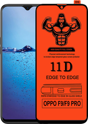 Laxdom Edge To Edge Tempered Glass for OPPO F9 Pro(Pack of 1)