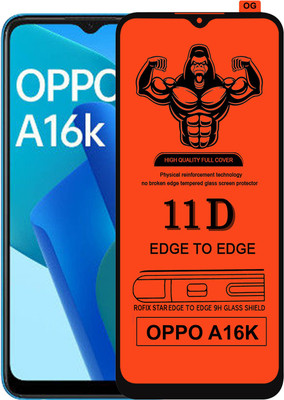 HQ Protection Edge To Edge Tempered Glass for OPPO A16K(Pack of 1)