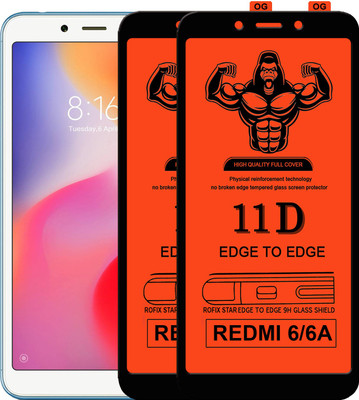 Laxdom Edge To Edge Tempered Glass for Mi Redmi 6(Pack of 2)