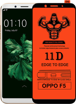 HQ Protection Edge To Edge Tempered Glass for Oppo F5(Pack of 1)