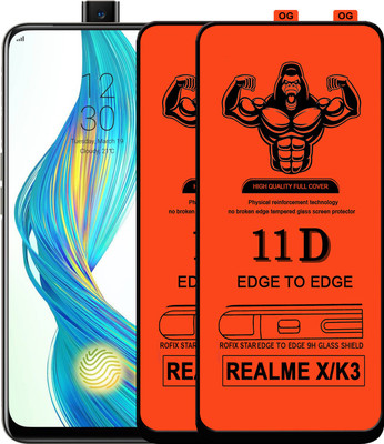HQ Protection Edge To Edge Tempered Glass for Realme X(Pack of 2)