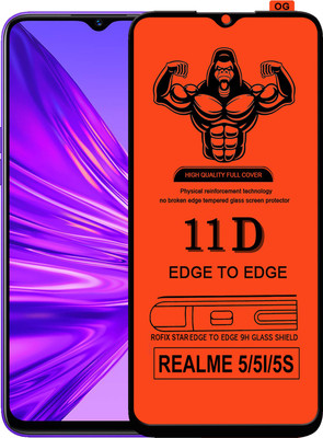 HQ Protection Edge To Edge Tempered Glass for REALME 5I(Pack of 1)