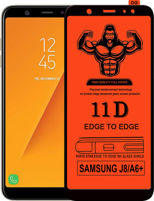 Laxdom Edge To Edge Tempered Glass for Samsung Galaxy J8(Pack of 1)