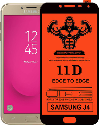 Laxdom Edge To Edge Tempered Glass for SAMSUNG GALAXY J4(Pack of 1)