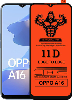 HQ Protection Edge To Edge Tempered Glass for OPPO A16(Pack of 1)