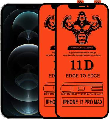 HQ Protection Edge To Edge Tempered Glass for APPLE IPHONE 12 PRO MAX(Pack of 2)