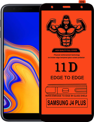 Laxdom Edge To Edge Tempered Glass for SAMSUNG GALAXY J4 PLUS(Pack of 1)