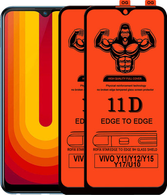 Laxdom Edge To Edge Tempered Glass for VIVO Y11(Pack of 2)