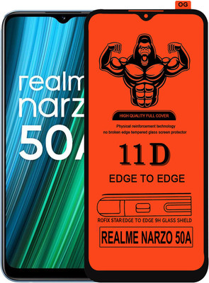 Laxdom Edge To Edge Tempered Glass for REALME NARZO 50A(Pack of 1)