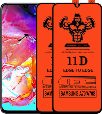Laxdom Edge To Edge Tempered Glass for SAMSUNG GALAXY A70S(Pack of 2)