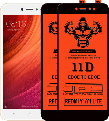 HQ Protection Edge To Edge Tempered Glass for Mi Redmi Y1 Lite(Pack of 2)