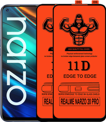 HQ Protection Edge To Edge Tempered Glass for REALME NARZO 20 PRO(Pack of 2)